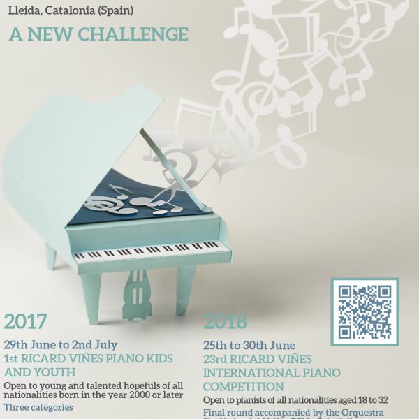 S’ha obert la convocatòria al concurs internacional Ricard Viñes Piano Kids and Youth 2017