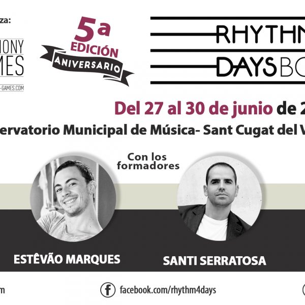 Curs de formació Rhythm4Days del 27 al 30 de juny de 2018 a Sant Cugat del Vallès a càrrec de Keith Terry, Estêvão Marques, Santi Serratosa i Oriol Ferré