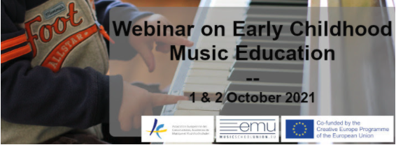 Inscripcions obertes al seminari web “Early Childhood Music Education” – 1 i 2 d’octubre