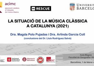 L’ACIMC presenta l’informe “La situació de la música clàssica a Catalunya”
