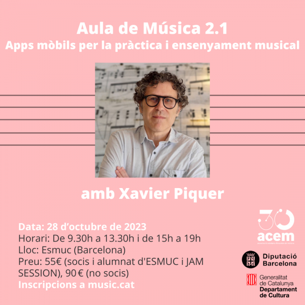 Curs “Aula de Música 2.1.” amb Xavier Piquer – cancel·lat