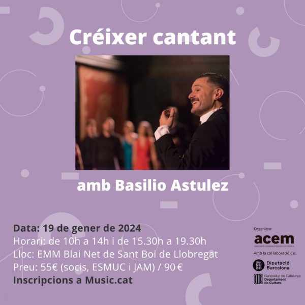 Curs “Créixer cantant” amb Basilio Astulez