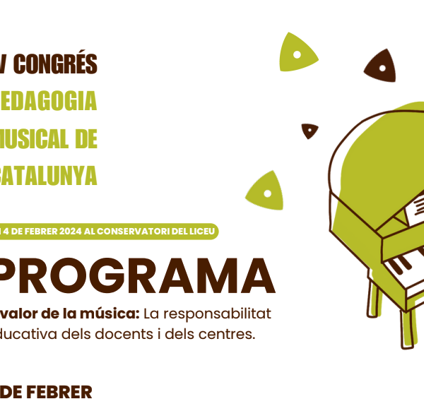 Obertes les inscripcions del IV Congrés de Pedagogia Musical de Catalunya que organitza l’ACCat