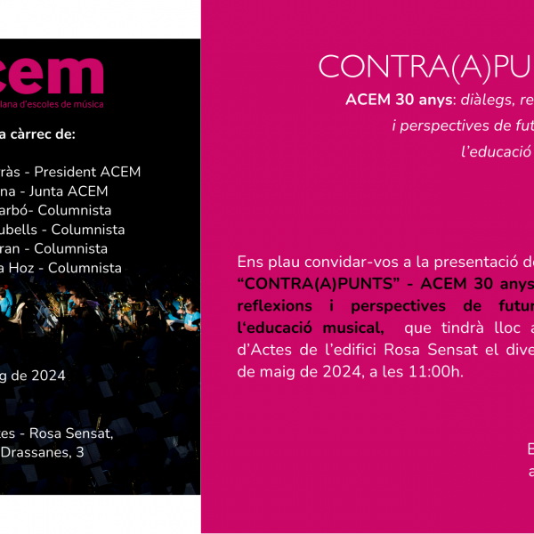 Presentació del llibre “Contra(A)punts a Barcelona el 24 de maig matí