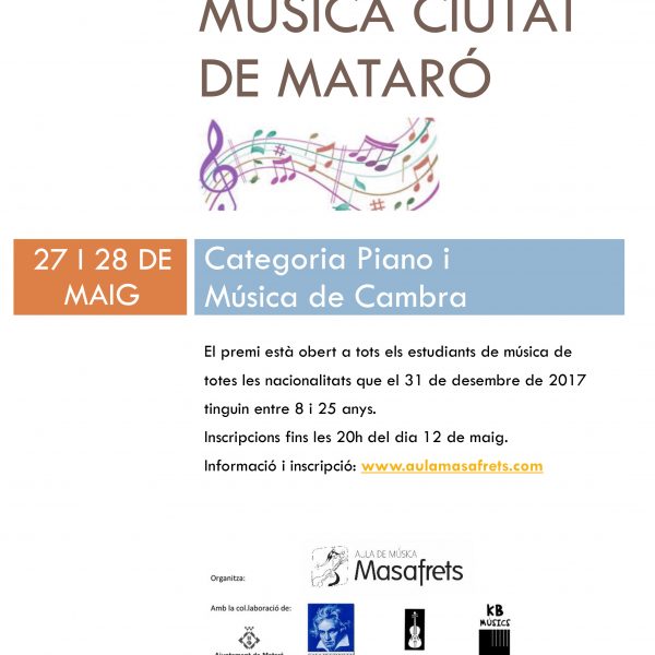 1r Premi de música ciutat de Mataró