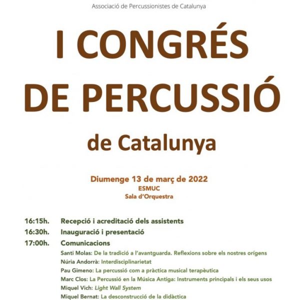 I Congrés de Percussió de Catalunya