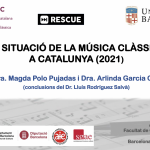 L’ACIMC presenta l’informe “La situació de la música clàssica a Catalunya”
