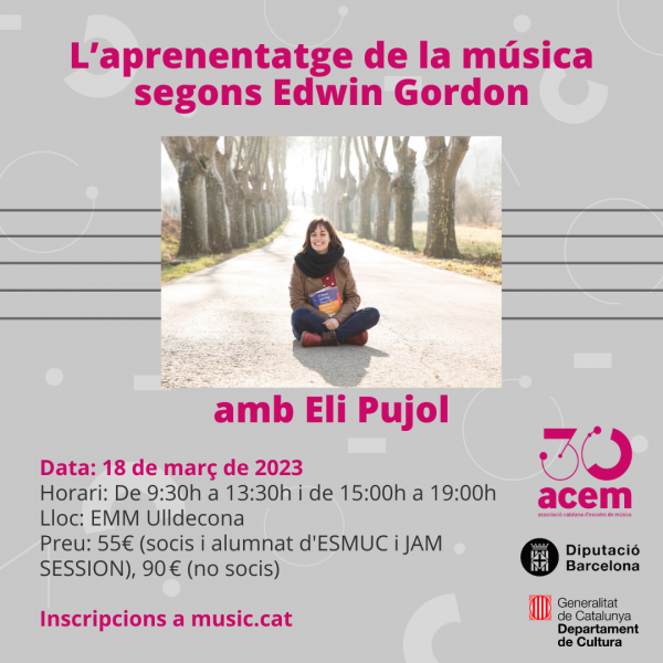 Curs: “L’aprenentatge de la música segons Edwin Gordon” amb Eli Pujol a EMM Ulldecona (zona 9)