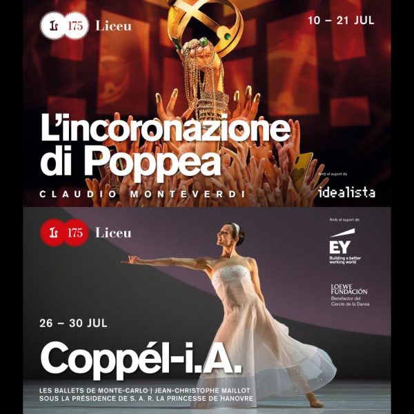 Aquest juliol, aprofita les promocions al 50% del Liceu per l’òpera L’incoronazione di Poppea i el ballet Coppèl·l.i.A